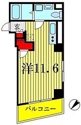 シティメゾン向島 7階ワンルームの間取り