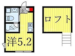 京成本線 堀切菖蒲園駅 徒歩2分の賃貸アパート 2階ワンルームの間取り