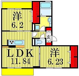 間取図画像 2LDK