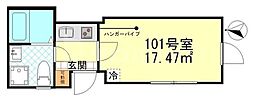 間取図画像 1K