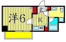 AZEST立石#R 1Kの間取図画像