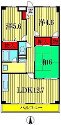 パーソンヒルズ 3LDKの間取図画像