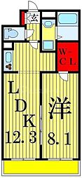 グランドアプティー 1LDKの間取図画像