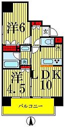 TheParkcross錦糸町レジデンス 1SLDKの間取図画像