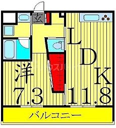 ラフィーネブラン 1LDKの間取図画像