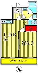 ベルベール星野 1LDKの間取図画像