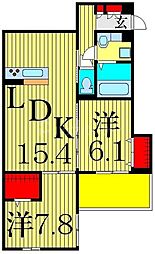 Maisondeavenir 2LDKの間取図画像