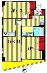 チェリー 2LDKの間取図画像