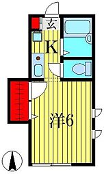 コーラハウス 1Kの間取図画像