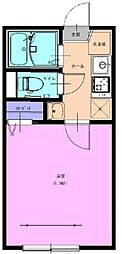 Sol-HiroaYOTSUGI 1Kの間取図画像