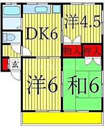 メゾン青巒 3DKの間取図画像