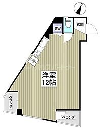 プチメゾンアオト ワンルームの間取図画像