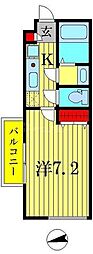 FORESTAM'S 1Kの間取図画像
