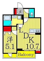 FUKU Stage 1LDKの間取図画像