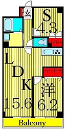 ウィステリヤ立石 1SLDKの間取図画像