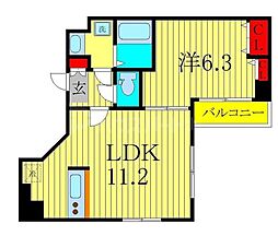 LCヒルズ 1LDKの間取図画像