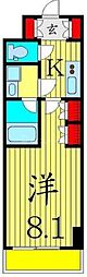AZEST堀切菖蒲園2 1Kの間取図画像