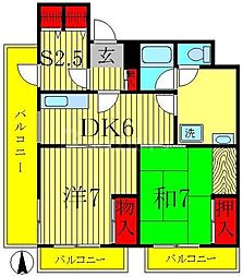 URBANTERRACE亀有 2SKの間取図画像