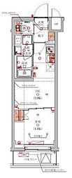 ハーモニーレジデンス東京八広ザ・スプレッド 1DKの間取図画像
