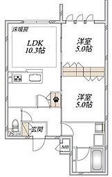 Aoto NANA 2LDKの間取図画像
