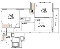 Aoto NANA 2LDKの間取図画像