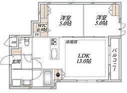 Aoto NANA 2LDKの間取図画像