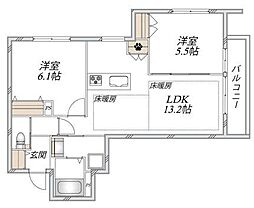 Aoto NANA 2LDKの間取図画像