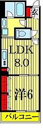 ラフィーネデュオ 1LDKの間取図画像