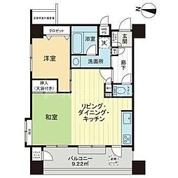 ライオンズステーションプラザ立石 1LDKの間取図画像
