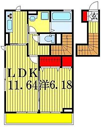 エトワール 1LDKの間取図画像