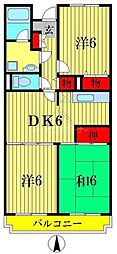 ルミエール新宿 3DKの間取図画像