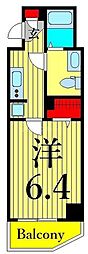 アルファコート立石3 1Kの間取図画像