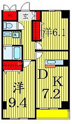 ネクサス立石 2LDKの間取図画像