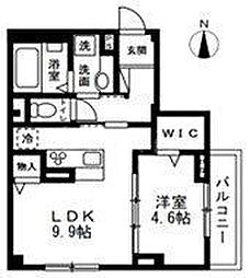 ディーズプラス篠崎 1LDKの間取図画像