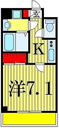 センターパーク柴又 1Kの間取図画像