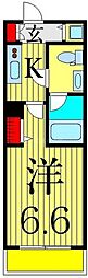 ラドゥセールお花茶屋2 1Kの間取図画像