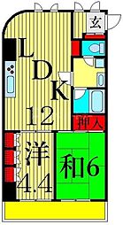 アルモニコンフォール 2LDKの間取図画像
