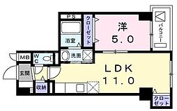 シーザスパレス錦糸町 1LDKの間取図画像