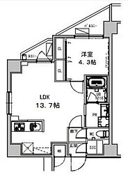 S-RESIDENCE瑞江 1LDKの間取図画像