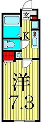グランクオール立石ノースレジデンス 1Kの間取図画像