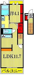 ジャランバグース 1LDKの間取図画像