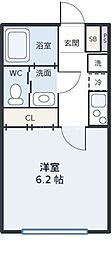 江戸川区平井6丁目アパート 1Kの間取図画像