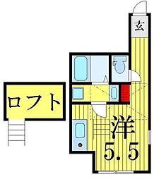 京成本線 堀切菖蒲園駅 徒歩6分の賃貸アパート 3階ワンルームの間取り