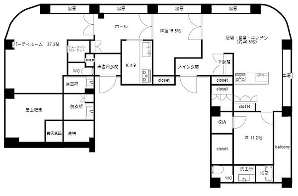 千種タワーヒルズ 2301｜愛知県名古屋市千種区千種２丁目(賃貸マンション2LDK・23階・253.51㎡)の写真 その2