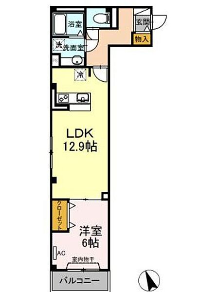 Ｌａ　ｇｒａｃｉｅｕｓｅ本山 203｜愛知県名古屋市千種区松竹町１丁目(賃貸マンション1LDK・2階・49.56㎡)の写真 その2