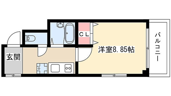 シティライフ社台 1A｜愛知県名古屋市名東区一社３丁目(賃貸マンション1K・1階・24.89㎡)の写真 その2