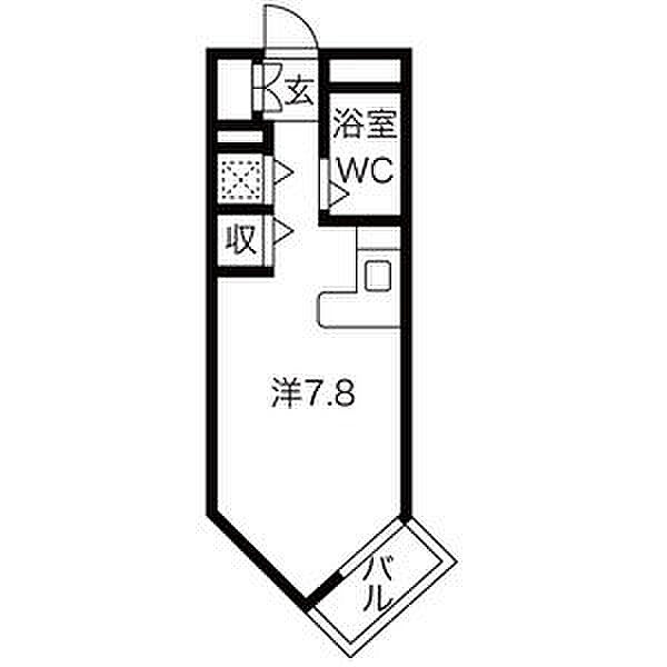 メゾンニックウ 203｜愛知県名古屋市守山区小幡５丁目(賃貸マンション1R・2階・18.83㎡)の写真 その2