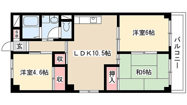 パークシティーT S 203｜愛知県名古屋市守山区藪田町(賃貸アパート3LDK・2階・60.50㎡)の写真 その2