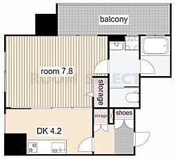 さくらHillsNAGOYAWEST 1DKの間取図画像
