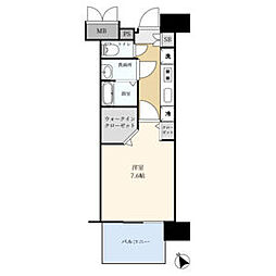 PartirJINGUMINAMI 1Kの間取図画像